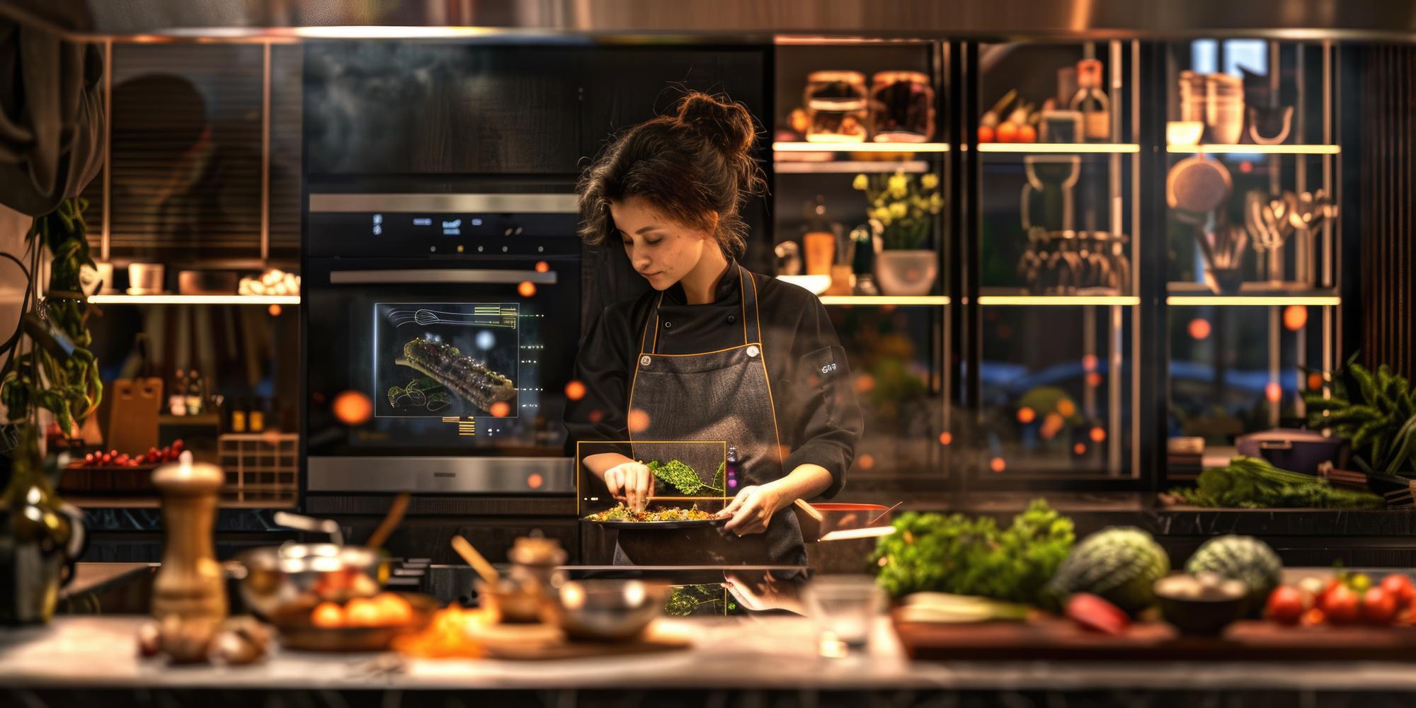 Interno atelier cucina con luce soffusa